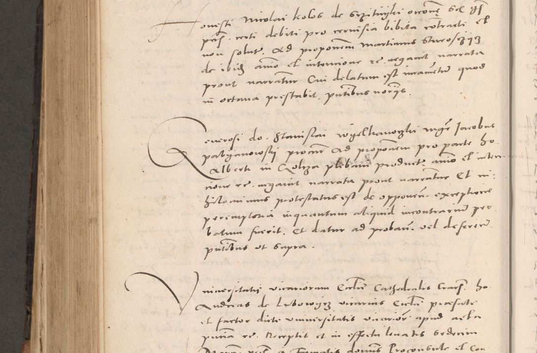 Zdjęcie nr 808 dla obiektu archiwalnego: Acta actorum causarum, sententiarum tam diffinitivarum quam interloquutoriarum, decretorum, obligationum, quietationum et constitutionum procuratorum coram reverendo domino Stanislao Schlomovski praeposito Calissiensi, archidiacono Sandecensi, canonico vicarioque in spiritualibus generali Cracocoviensi ad annum Domini millesimum quingentesimum quinquagesimum sextum, cuius indicatio quatuor decima, pontificatus sanctissimi in Christo patris domini Pauli divina providencia pape quarti anno ipsius