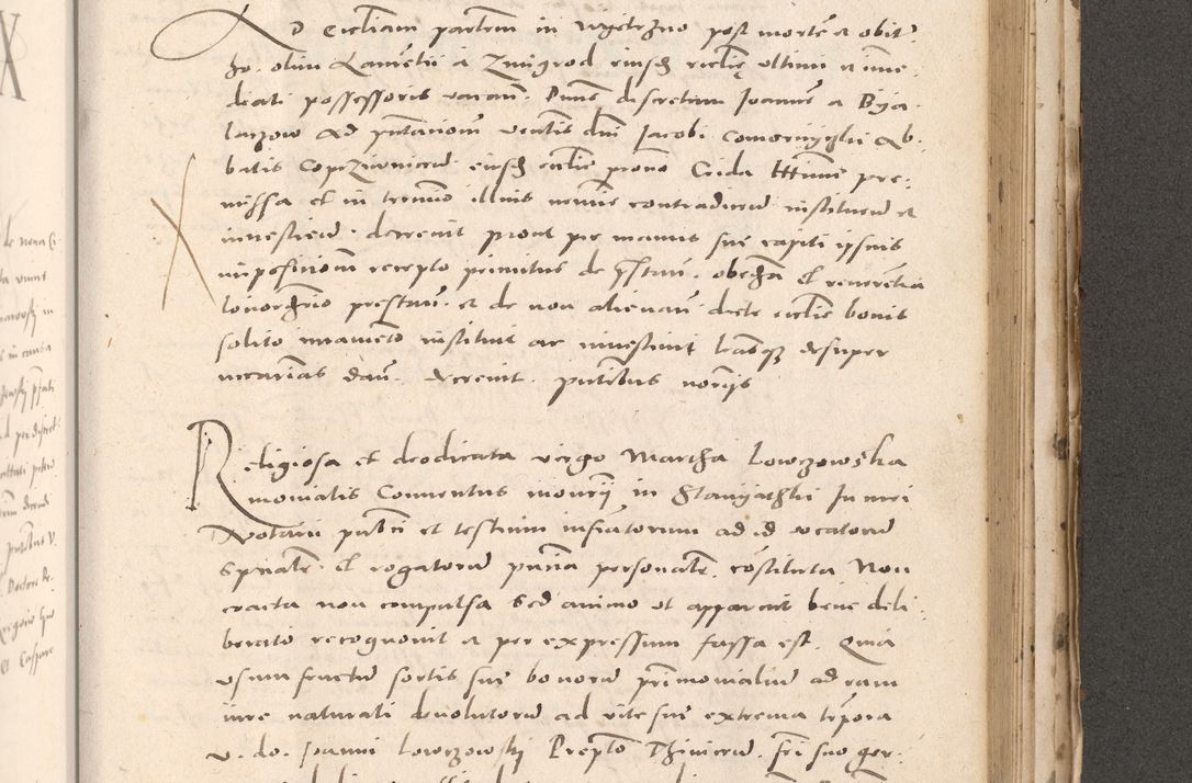 Zdjęcie nr 811 dla obiektu archiwalnego: Acta actorum causarum, sententiarum tam diffinitivarum quam interloquutoriarum, decretorum, obligationum, quietationum et constitutionum procuratorum coram reverendo domino Stanislao Schlomovski praeposito Calissiensi, archidiacono Sandecensi, canonico vicarioque in spiritualibus generali Cracocoviensi ad annum Domini millesimum quingentesimum quinquagesimum sextum, cuius indicatio quatuor decima, pontificatus sanctissimi in Christo patris domini Pauli divina providencia pape quarti anno ipsius