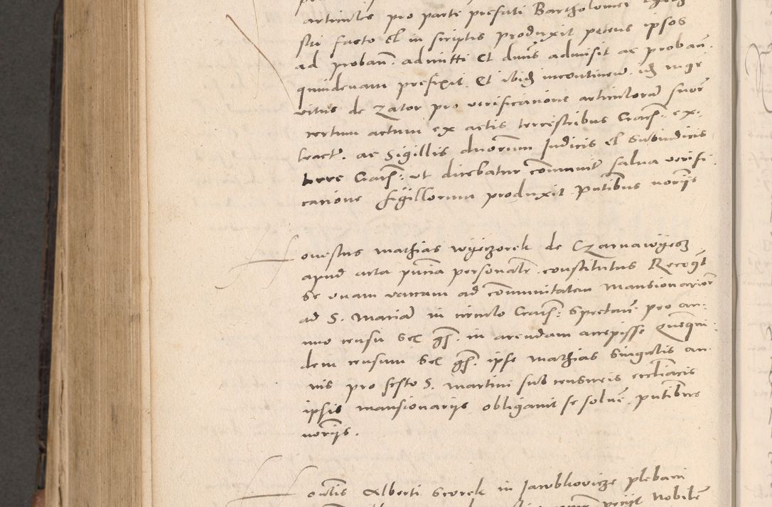 Zdjęcie nr 804 dla obiektu archiwalnego: Acta actorum causarum, sententiarum tam diffinitivarum quam interloquutoriarum, decretorum, obligationum, quietationum et constitutionum procuratorum coram reverendo domino Stanislao Schlomovski praeposito Calissiensi, archidiacono Sandecensi, canonico vicarioque in spiritualibus generali Cracocoviensi ad annum Domini millesimum quingentesimum quinquagesimum sextum, cuius indicatio quatuor decima, pontificatus sanctissimi in Christo patris domini Pauli divina providencia pape quarti anno ipsius