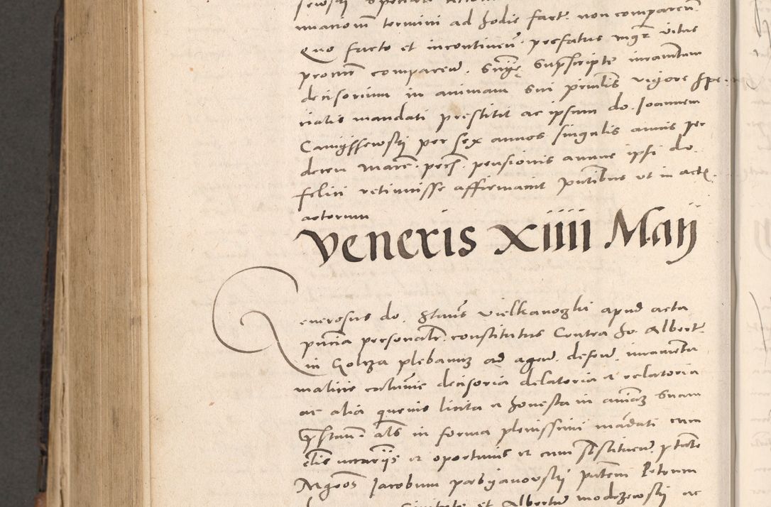 Zdjęcie nr 802 dla obiektu archiwalnego: Acta actorum causarum, sententiarum tam diffinitivarum quam interloquutoriarum, decretorum, obligationum, quietationum et constitutionum procuratorum coram reverendo domino Stanislao Schlomovski praeposito Calissiensi, archidiacono Sandecensi, canonico vicarioque in spiritualibus generali Cracocoviensi ad annum Domini millesimum quingentesimum quinquagesimum sextum, cuius indicatio quatuor decima, pontificatus sanctissimi in Christo patris domini Pauli divina providencia pape quarti anno ipsius