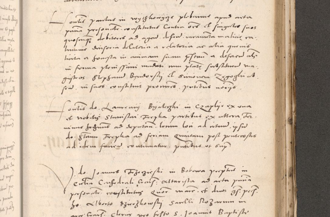 Zdjęcie nr 791 dla obiektu archiwalnego: Acta actorum causarum, sententiarum tam diffinitivarum quam interloquutoriarum, decretorum, obligationum, quietationum et constitutionum procuratorum coram reverendo domino Stanislao Schlomovski praeposito Calissiensi, archidiacono Sandecensi, canonico vicarioque in spiritualibus generali Cracocoviensi ad annum Domini millesimum quingentesimum quinquagesimum sextum, cuius indicatio quatuor decima, pontificatus sanctissimi in Christo patris domini Pauli divina providencia pape quarti anno ipsius