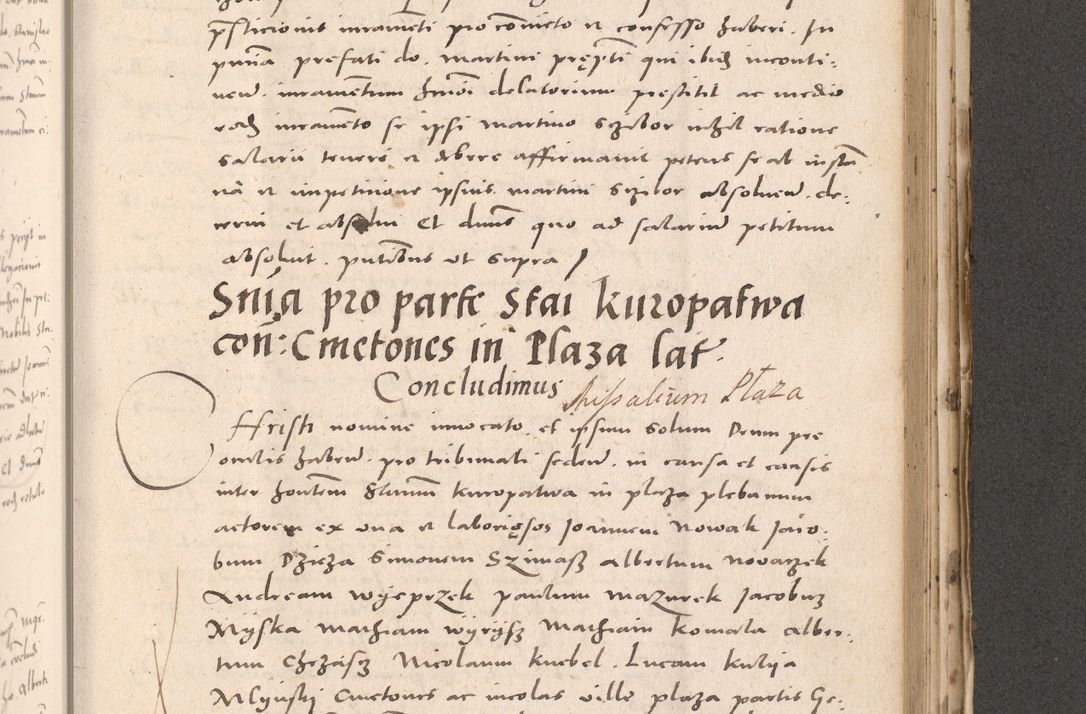 Zdjęcie nr 789 dla obiektu archiwalnego: Acta actorum causarum, sententiarum tam diffinitivarum quam interloquutoriarum, decretorum, obligationum, quietationum et constitutionum procuratorum coram reverendo domino Stanislao Schlomovski praeposito Calissiensi, archidiacono Sandecensi, canonico vicarioque in spiritualibus generali Cracocoviensi ad annum Domini millesimum quingentesimum quinquagesimum sextum, cuius indicatio quatuor decima, pontificatus sanctissimi in Christo patris domini Pauli divina providencia pape quarti anno ipsius