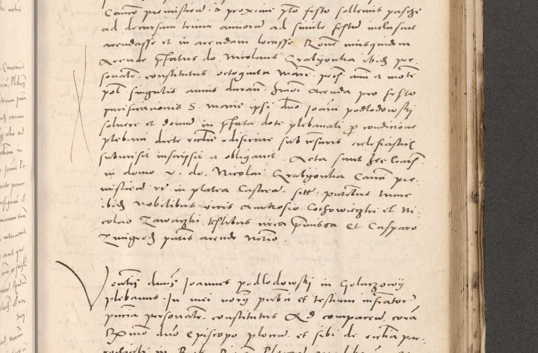 Zdjęcie nr 785 dla obiektu archiwalnego: Acta actorum causarum, sententiarum tam diffinitivarum quam interloquutoriarum, decretorum, obligationum, quietationum et constitutionum procuratorum coram reverendo domino Stanislao Schlomovski praeposito Calissiensi, archidiacono Sandecensi, canonico vicarioque in spiritualibus generali Cracocoviensi ad annum Domini millesimum quingentesimum quinquagesimum sextum, cuius indicatio quatuor decima, pontificatus sanctissimi in Christo patris domini Pauli divina providencia pape quarti anno ipsius