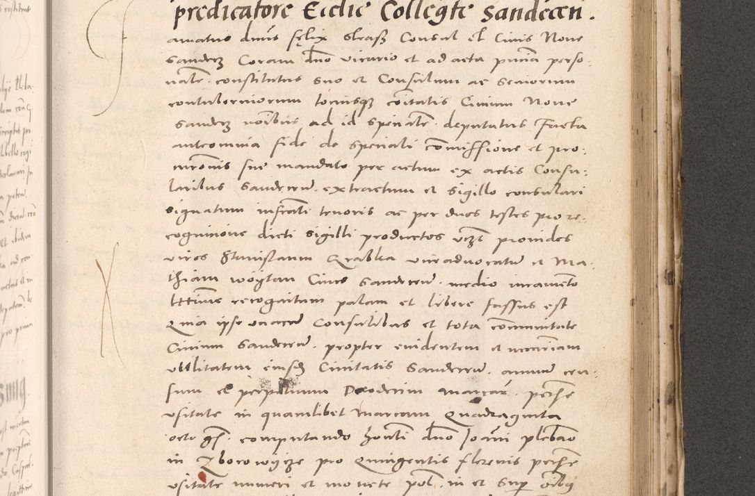 Zdjęcie nr 775 dla obiektu archiwalnego: Acta actorum causarum, sententiarum tam diffinitivarum quam interloquutoriarum, decretorum, obligationum, quietationum et constitutionum procuratorum coram reverendo domino Stanislao Schlomovski praeposito Calissiensi, archidiacono Sandecensi, canonico vicarioque in spiritualibus generali Cracocoviensi ad annum Domini millesimum quingentesimum quinquagesimum sextum, cuius indicatio quatuor decima, pontificatus sanctissimi in Christo patris domini Pauli divina providencia pape quarti anno ipsius