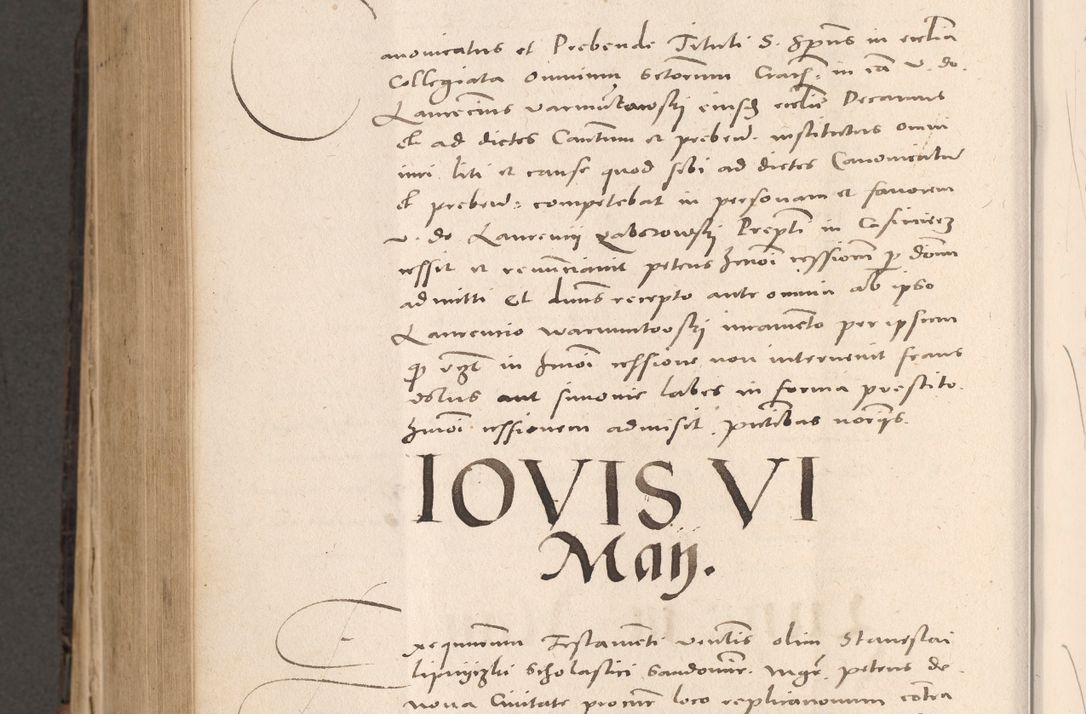 Zdjęcie nr 768 dla obiektu archiwalnego: Acta actorum causarum, sententiarum tam diffinitivarum quam interloquutoriarum, decretorum, obligationum, quietationum et constitutionum procuratorum coram reverendo domino Stanislao Schlomovski praeposito Calissiensi, archidiacono Sandecensi, canonico vicarioque in spiritualibus generali Cracocoviensi ad annum Domini millesimum quingentesimum quinquagesimum sextum, cuius indicatio quatuor decima, pontificatus sanctissimi in Christo patris domini Pauli divina providencia pape quarti anno ipsius