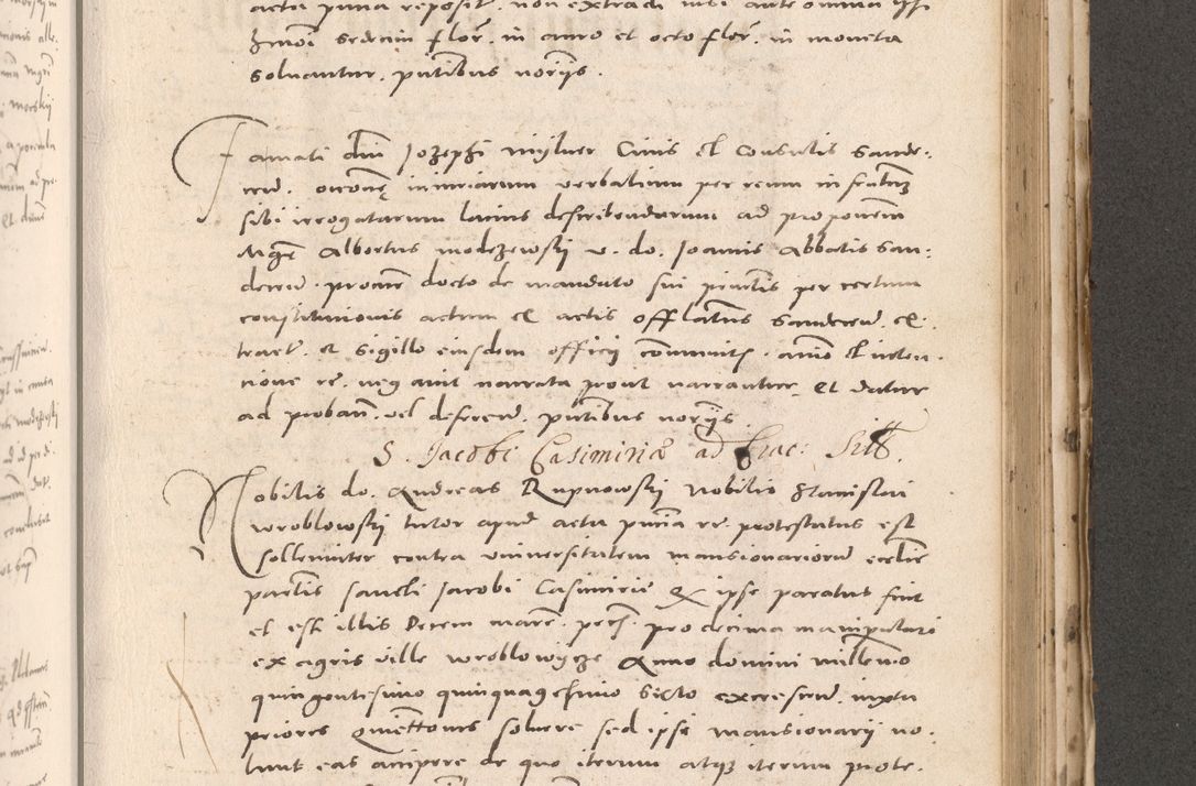 Zdjęcie nr 761 dla obiektu archiwalnego: Acta actorum causarum, sententiarum tam diffinitivarum quam interloquutoriarum, decretorum, obligationum, quietationum et constitutionum procuratorum coram reverendo domino Stanislao Schlomovski praeposito Calissiensi, archidiacono Sandecensi, canonico vicarioque in spiritualibus generali Cracocoviensi ad annum Domini millesimum quingentesimum quinquagesimum sextum, cuius indicatio quatuor decima, pontificatus sanctissimi in Christo patris domini Pauli divina providencia pape quarti anno ipsius