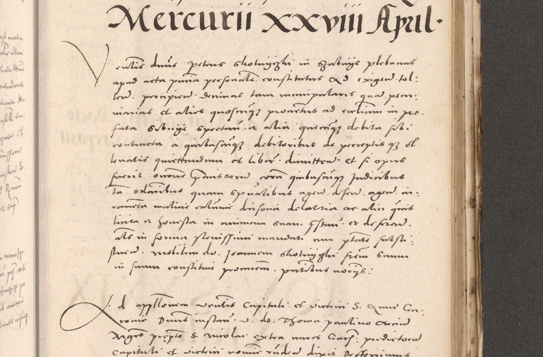 Zdjęcie nr 757 dla obiektu archiwalnego: Acta actorum causarum, sententiarum tam diffinitivarum quam interloquutoriarum, decretorum, obligationum, quietationum et constitutionum procuratorum coram reverendo domino Stanislao Schlomovski praeposito Calissiensi, archidiacono Sandecensi, canonico vicarioque in spiritualibus generali Cracocoviensi ad annum Domini millesimum quingentesimum quinquagesimum sextum, cuius indicatio quatuor decima, pontificatus sanctissimi in Christo patris domini Pauli divina providencia pape quarti anno ipsius