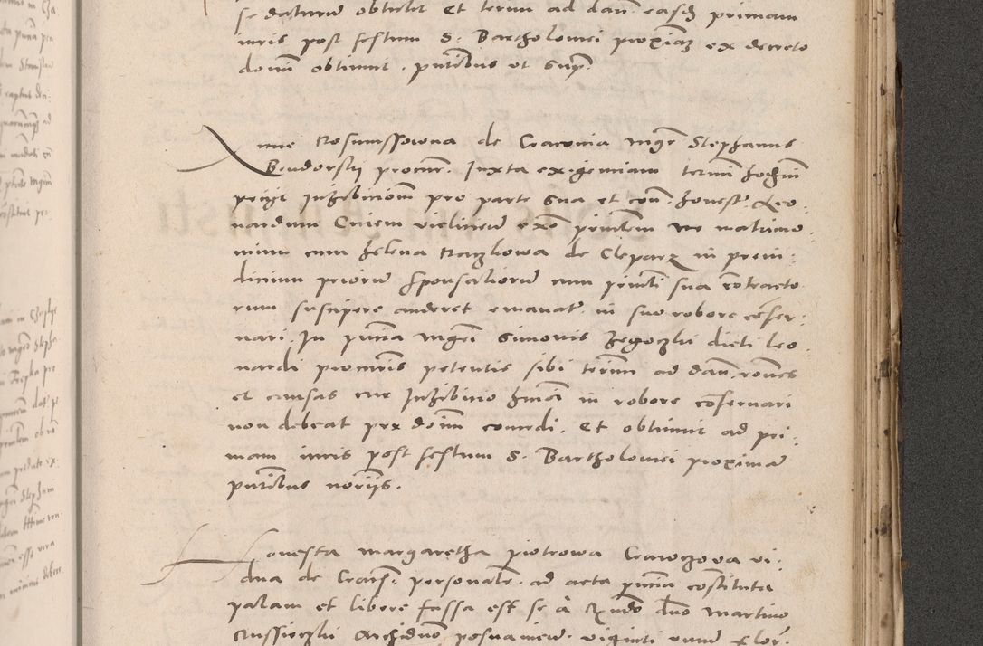 Zdjęcie nr 919 dla obiektu archiwalnego: Acta actorum causarum, sententiarum tam diffinitivarum quam interloquutoriarum, decretorum, obligationum, quietationum et constitutionum procuratorum coram reverendo domino Stanislao Schlomovski praeposito Calissiensi, archidiacono Sandecensi, canonico vicarioque in spiritualibus generali Cracocoviensi ad annum Domini millesimum quingentesimum quinquagesimum sextum, cuius indicatio quatuor decima, pontificatus sanctissimi in Christo patris domini Pauli divina providencia pape quarti anno ipsius