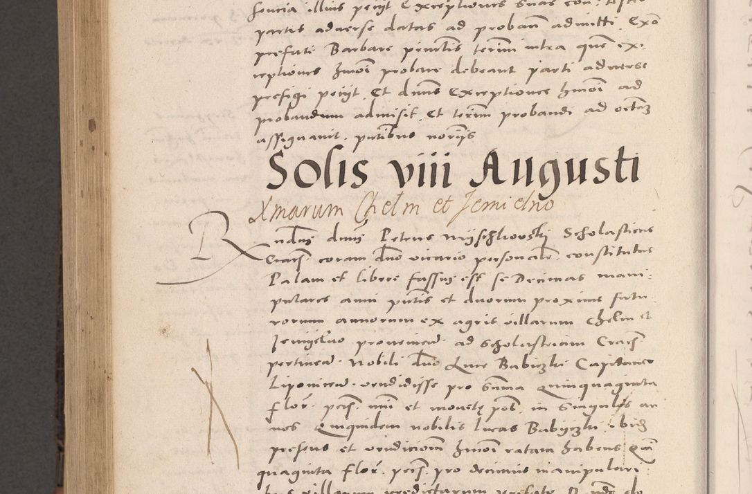 Zdjęcie nr 920 dla obiektu archiwalnego: Acta actorum causarum, sententiarum tam diffinitivarum quam interloquutoriarum, decretorum, obligationum, quietationum et constitutionum procuratorum coram reverendo domino Stanislao Schlomovski praeposito Calissiensi, archidiacono Sandecensi, canonico vicarioque in spiritualibus generali Cracocoviensi ad annum Domini millesimum quingentesimum quinquagesimum sextum, cuius indicatio quatuor decima, pontificatus sanctissimi in Christo patris domini Pauli divina providencia pape quarti anno ipsius