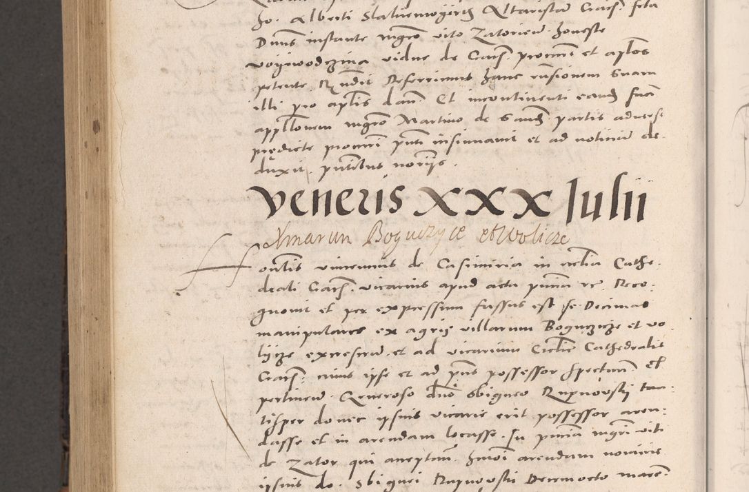 Zdjęcie nr 910 dla obiektu archiwalnego: Acta actorum causarum, sententiarum tam diffinitivarum quam interloquutoriarum, decretorum, obligationum, quietationum et constitutionum procuratorum coram reverendo domino Stanislao Schlomovski praeposito Calissiensi, archidiacono Sandecensi, canonico vicarioque in spiritualibus generali Cracocoviensi ad annum Domini millesimum quingentesimum quinquagesimum sextum, cuius indicatio quatuor decima, pontificatus sanctissimi in Christo patris domini Pauli divina providencia pape quarti anno ipsius