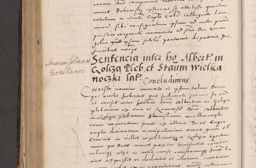 Zdjęcie nr 904 dla obiektu archiwalnego: Acta actorum causarum, sententiarum tam diffinitivarum quam interloquutoriarum, decretorum, obligationum, quietationum et constitutionum procuratorum coram reverendo domino Stanislao Schlomovski praeposito Calissiensi, archidiacono Sandecensi, canonico vicarioque in spiritualibus generali Cracocoviensi ad annum Domini millesimum quingentesimum quinquagesimum sextum, cuius indicatio quatuor decima, pontificatus sanctissimi in Christo patris domini Pauli divina providencia pape quarti anno ipsius