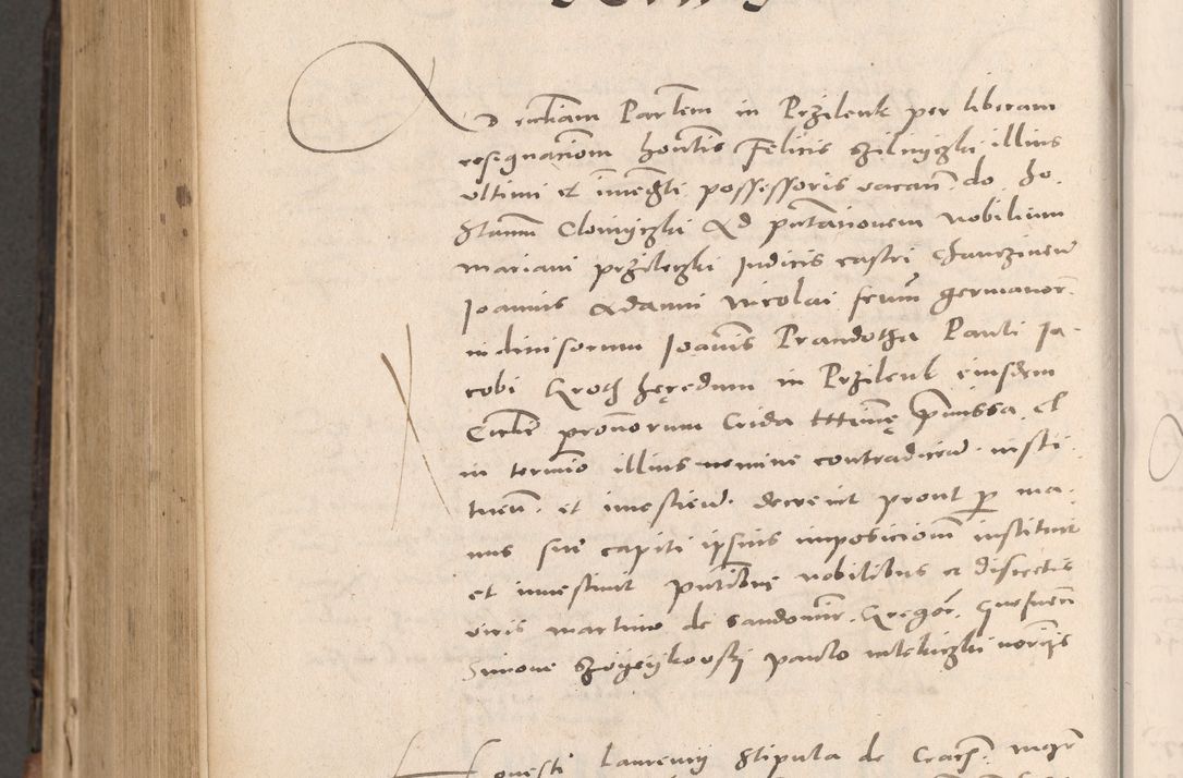 Zdjęcie nr 886 dla obiektu archiwalnego: Acta actorum causarum, sententiarum tam diffinitivarum quam interloquutoriarum, decretorum, obligationum, quietationum et constitutionum procuratorum coram reverendo domino Stanislao Schlomovski praeposito Calissiensi, archidiacono Sandecensi, canonico vicarioque in spiritualibus generali Cracocoviensi ad annum Domini millesimum quingentesimum quinquagesimum sextum, cuius indicatio quatuor decima, pontificatus sanctissimi in Christo patris domini Pauli divina providencia pape quarti anno ipsius