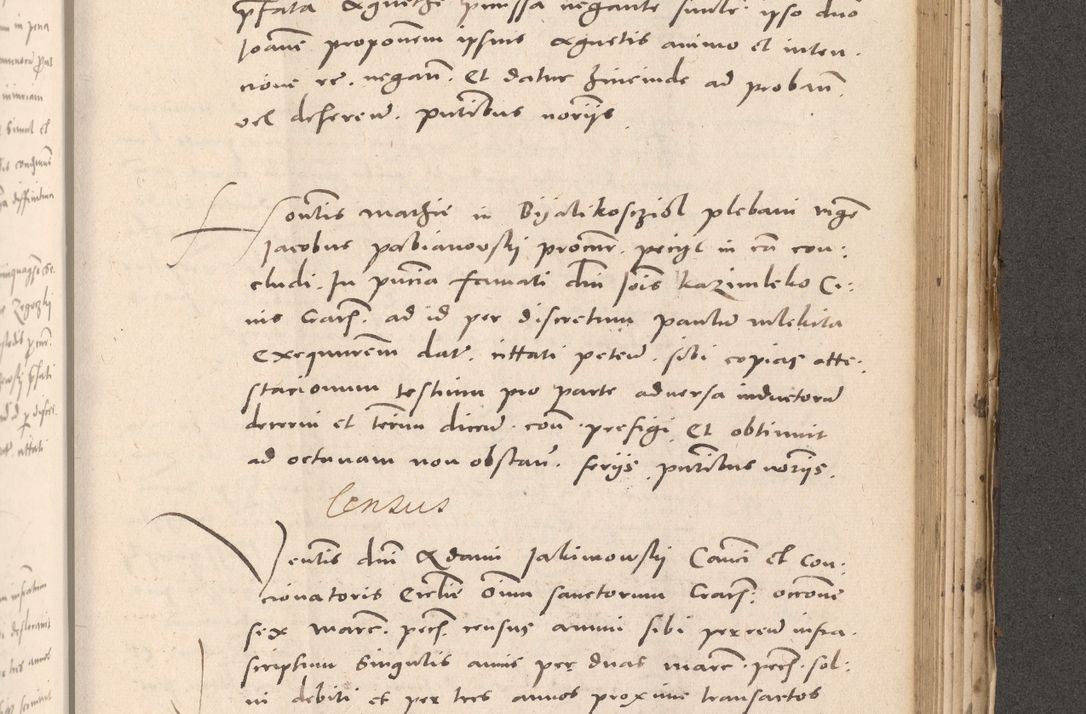 Zdjęcie nr 879 dla obiektu archiwalnego: Acta actorum causarum, sententiarum tam diffinitivarum quam interloquutoriarum, decretorum, obligationum, quietationum et constitutionum procuratorum coram reverendo domino Stanislao Schlomovski praeposito Calissiensi, archidiacono Sandecensi, canonico vicarioque in spiritualibus generali Cracocoviensi ad annum Domini millesimum quingentesimum quinquagesimum sextum, cuius indicatio quatuor decima, pontificatus sanctissimi in Christo patris domini Pauli divina providencia pape quarti anno ipsius