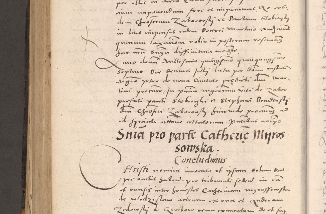 Zdjęcie nr 874 dla obiektu archiwalnego: Acta actorum causarum, sententiarum tam diffinitivarum quam interloquutoriarum, decretorum, obligationum, quietationum et constitutionum procuratorum coram reverendo domino Stanislao Schlomovski praeposito Calissiensi, archidiacono Sandecensi, canonico vicarioque in spiritualibus generali Cracocoviensi ad annum Domini millesimum quingentesimum quinquagesimum sextum, cuius indicatio quatuor decima, pontificatus sanctissimi in Christo patris domini Pauli divina providencia pape quarti anno ipsius