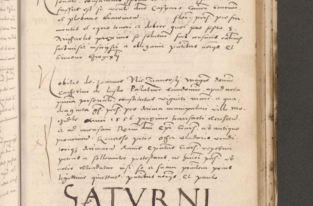 Zdjęcie nr 871 dla obiektu archiwalnego: Acta actorum causarum, sententiarum tam diffinitivarum quam interloquutoriarum, decretorum, obligationum, quietationum et constitutionum procuratorum coram reverendo domino Stanislao Schlomovski praeposito Calissiensi, archidiacono Sandecensi, canonico vicarioque in spiritualibus generali Cracocoviensi ad annum Domini millesimum quingentesimum quinquagesimum sextum, cuius indicatio quatuor decima, pontificatus sanctissimi in Christo patris domini Pauli divina providencia pape quarti anno ipsius