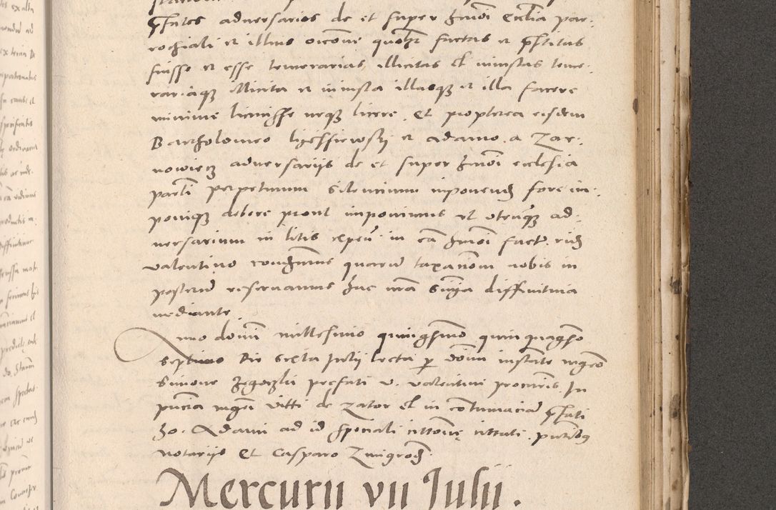 Zdjęcie nr 861 dla obiektu archiwalnego: Acta actorum causarum, sententiarum tam diffinitivarum quam interloquutoriarum, decretorum, obligationum, quietationum et constitutionum procuratorum coram reverendo domino Stanislao Schlomovski praeposito Calissiensi, archidiacono Sandecensi, canonico vicarioque in spiritualibus generali Cracocoviensi ad annum Domini millesimum quingentesimum quinquagesimum sextum, cuius indicatio quatuor decima, pontificatus sanctissimi in Christo patris domini Pauli divina providencia pape quarti anno ipsius