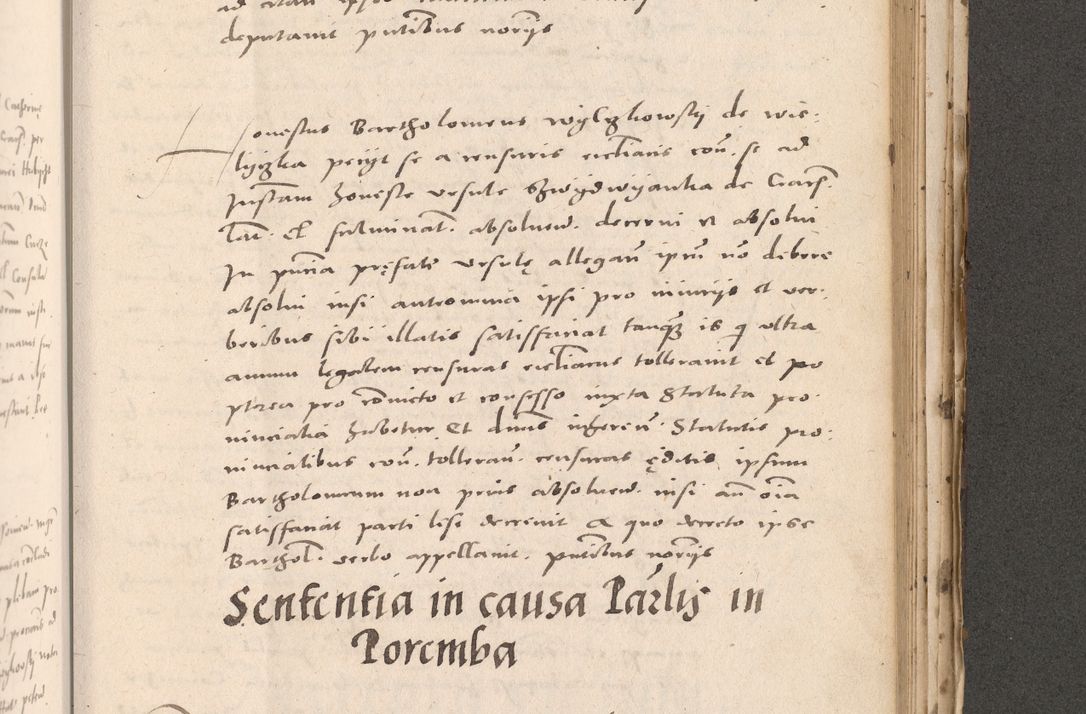 Zdjęcie nr 859 dla obiektu archiwalnego: Acta actorum causarum, sententiarum tam diffinitivarum quam interloquutoriarum, decretorum, obligationum, quietationum et constitutionum procuratorum coram reverendo domino Stanislao Schlomovski praeposito Calissiensi, archidiacono Sandecensi, canonico vicarioque in spiritualibus generali Cracocoviensi ad annum Domini millesimum quingentesimum quinquagesimum sextum, cuius indicatio quatuor decima, pontificatus sanctissimi in Christo patris domini Pauli divina providencia pape quarti anno ipsius