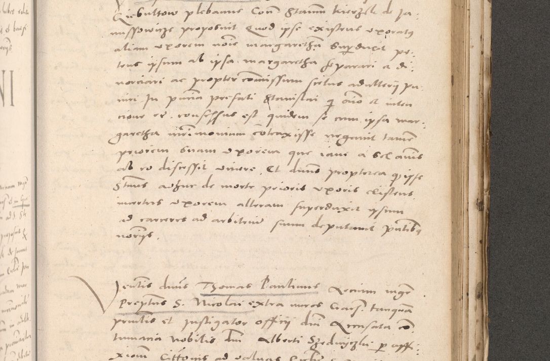 Zdjęcie nr 853 dla obiektu archiwalnego: Acta actorum causarum, sententiarum tam diffinitivarum quam interloquutoriarum, decretorum, obligationum, quietationum et constitutionum procuratorum coram reverendo domino Stanislao Schlomovski praeposito Calissiensi, archidiacono Sandecensi, canonico vicarioque in spiritualibus generali Cracocoviensi ad annum Domini millesimum quingentesimum quinquagesimum sextum, cuius indicatio quatuor decima, pontificatus sanctissimi in Christo patris domini Pauli divina providencia pape quarti anno ipsius