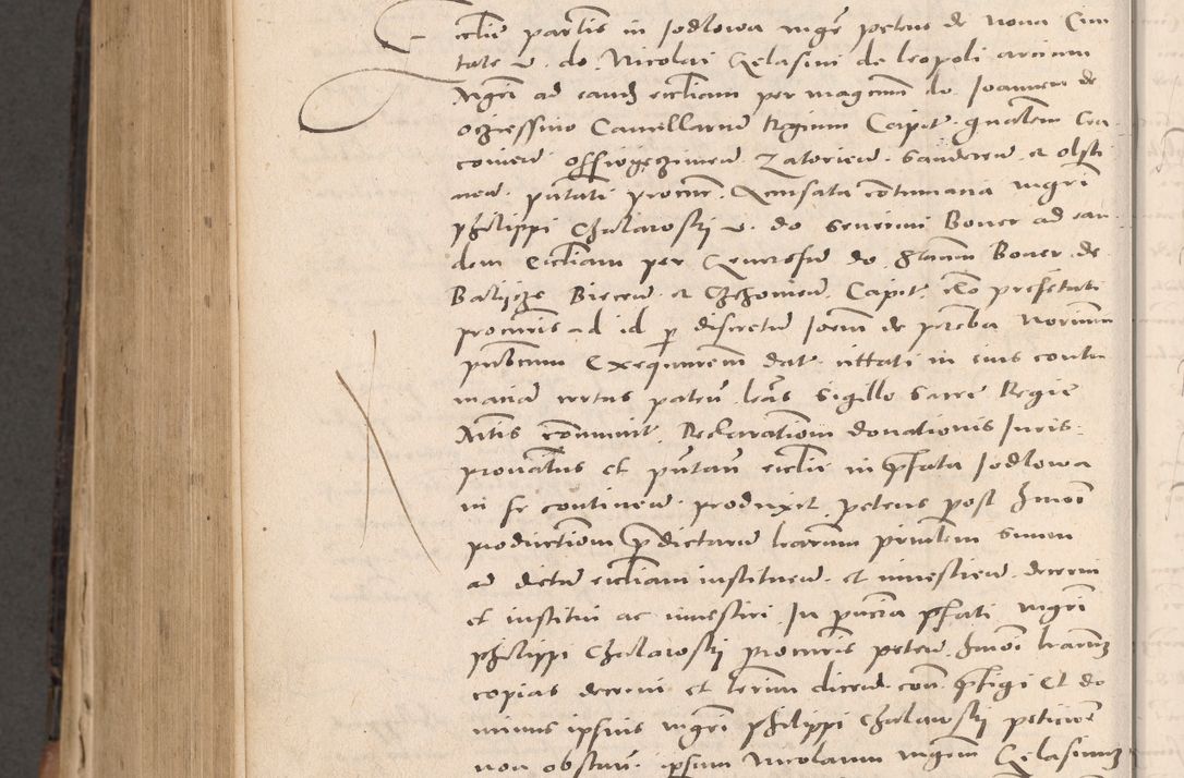 Zdjęcie nr 850 dla obiektu archiwalnego: Acta actorum causarum, sententiarum tam diffinitivarum quam interloquutoriarum, decretorum, obligationum, quietationum et constitutionum procuratorum coram reverendo domino Stanislao Schlomovski praeposito Calissiensi, archidiacono Sandecensi, canonico vicarioque in spiritualibus generali Cracocoviensi ad annum Domini millesimum quingentesimum quinquagesimum sextum, cuius indicatio quatuor decima, pontificatus sanctissimi in Christo patris domini Pauli divina providencia pape quarti anno ipsius
