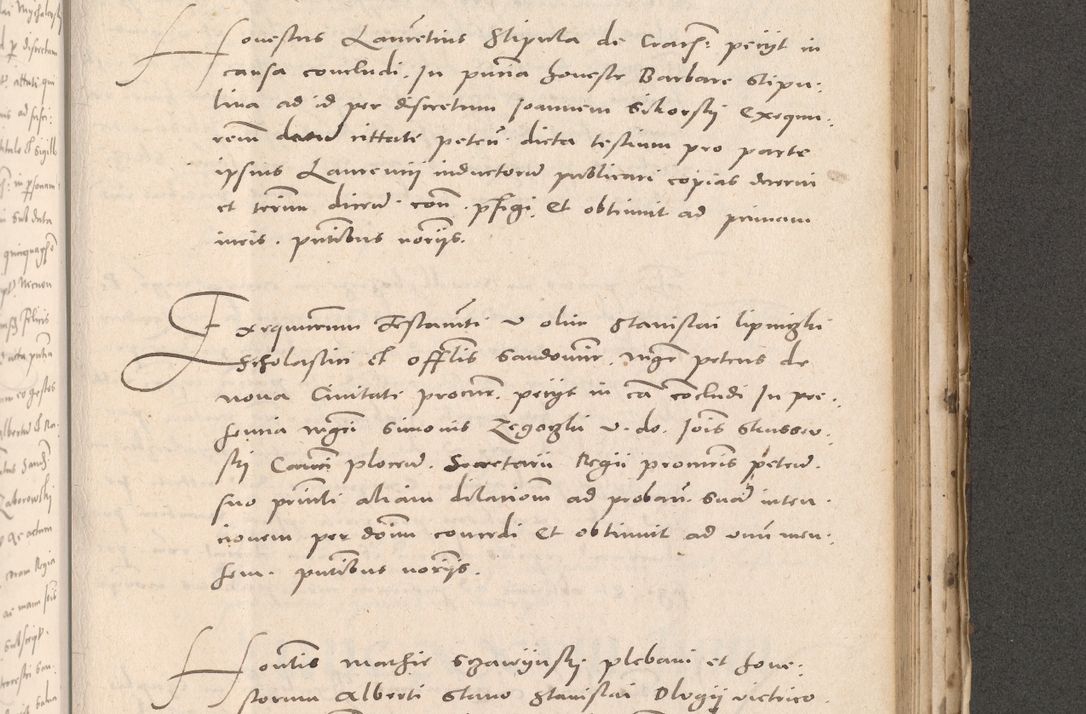 Zdjęcie nr 843 dla obiektu archiwalnego: Acta actorum causarum, sententiarum tam diffinitivarum quam interloquutoriarum, decretorum, obligationum, quietationum et constitutionum procuratorum coram reverendo domino Stanislao Schlomovski praeposito Calissiensi, archidiacono Sandecensi, canonico vicarioque in spiritualibus generali Cracocoviensi ad annum Domini millesimum quingentesimum quinquagesimum sextum, cuius indicatio quatuor decima, pontificatus sanctissimi in Christo patris domini Pauli divina providencia pape quarti anno ipsius