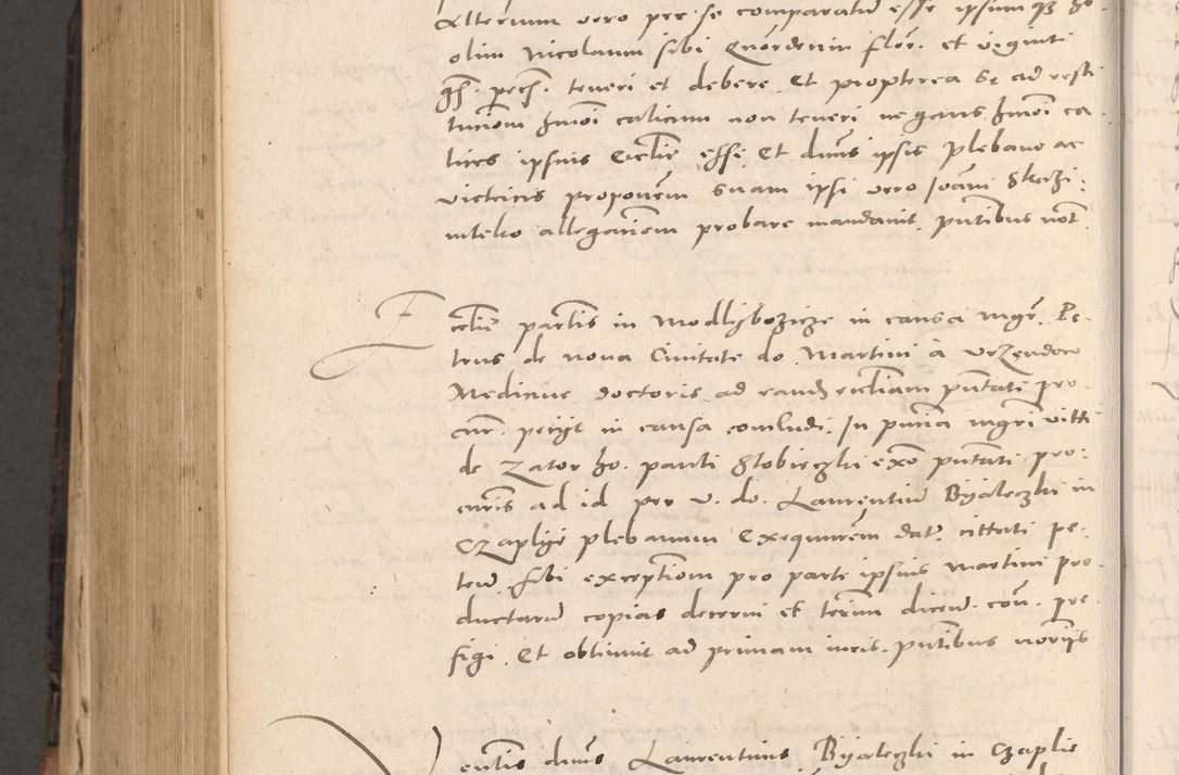 Zdjęcie nr 844 dla obiektu archiwalnego: Acta actorum causarum, sententiarum tam diffinitivarum quam interloquutoriarum, decretorum, obligationum, quietationum et constitutionum procuratorum coram reverendo domino Stanislao Schlomovski praeposito Calissiensi, archidiacono Sandecensi, canonico vicarioque in spiritualibus generali Cracocoviensi ad annum Domini millesimum quingentesimum quinquagesimum sextum, cuius indicatio quatuor decima, pontificatus sanctissimi in Christo patris domini Pauli divina providencia pape quarti anno ipsius