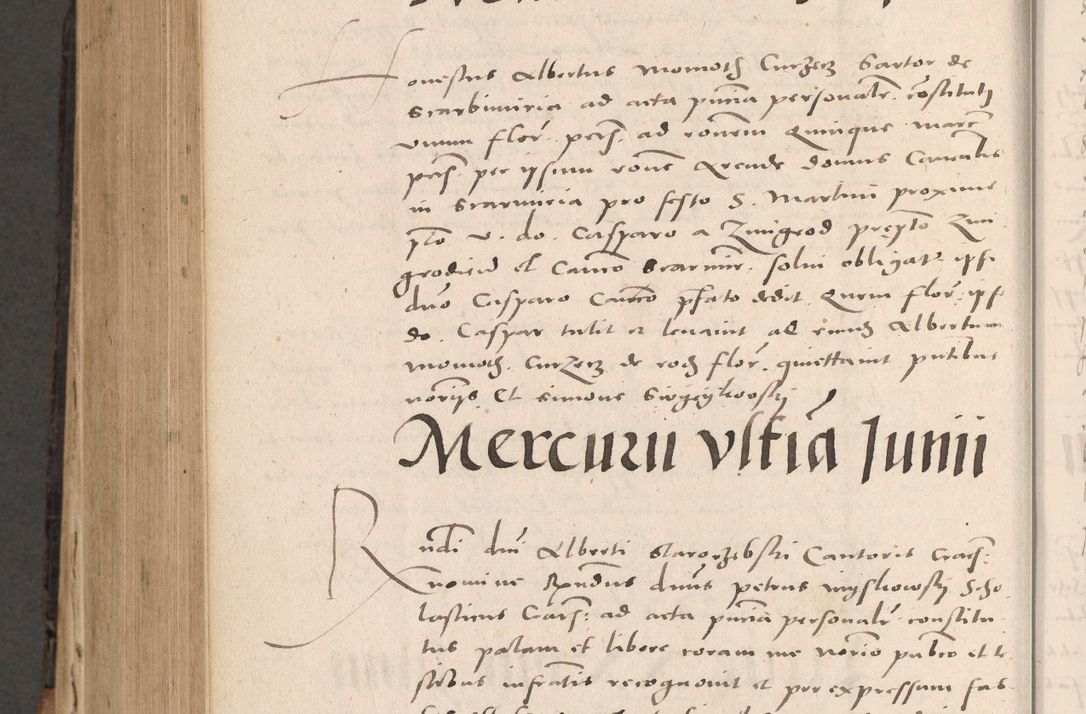 Zdjęcie nr 846 dla obiektu archiwalnego: Acta actorum causarum, sententiarum tam diffinitivarum quam interloquutoriarum, decretorum, obligationum, quietationum et constitutionum procuratorum coram reverendo domino Stanislao Schlomovski praeposito Calissiensi, archidiacono Sandecensi, canonico vicarioque in spiritualibus generali Cracocoviensi ad annum Domini millesimum quingentesimum quinquagesimum sextum, cuius indicatio quatuor decima, pontificatus sanctissimi in Christo patris domini Pauli divina providencia pape quarti anno ipsius