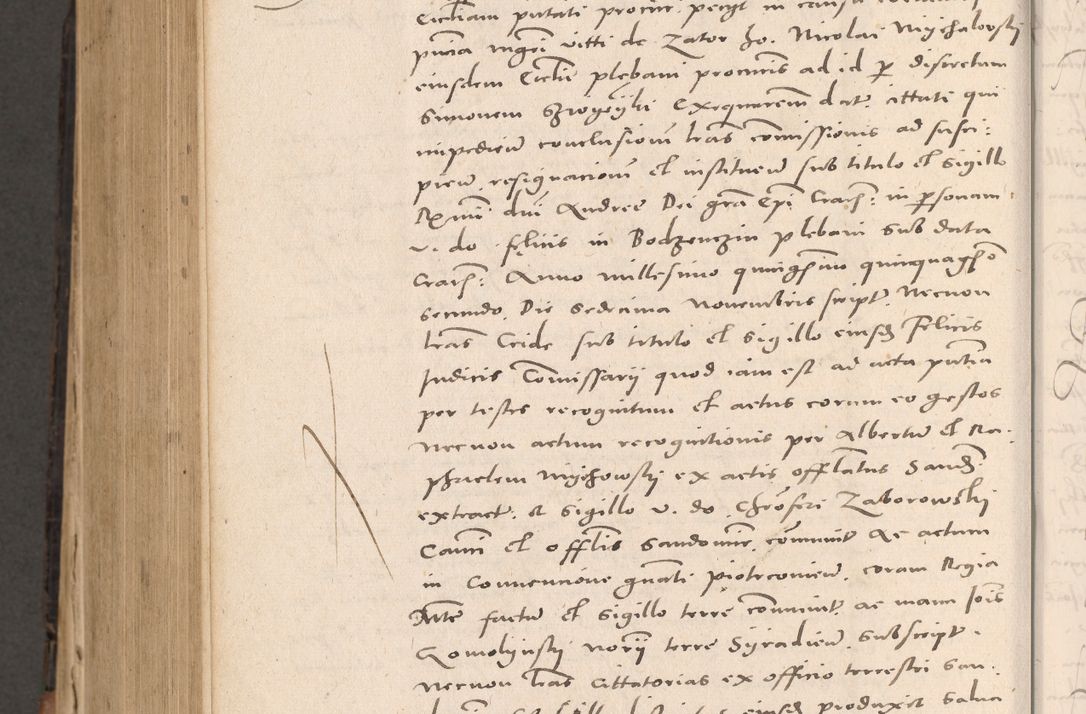 Zdjęcie nr 842 dla obiektu archiwalnego: Acta actorum causarum, sententiarum tam diffinitivarum quam interloquutoriarum, decretorum, obligationum, quietationum et constitutionum procuratorum coram reverendo domino Stanislao Schlomovski praeposito Calissiensi, archidiacono Sandecensi, canonico vicarioque in spiritualibus generali Cracocoviensi ad annum Domini millesimum quingentesimum quinquagesimum sextum, cuius indicatio quatuor decima, pontificatus sanctissimi in Christo patris domini Pauli divina providencia pape quarti anno ipsius