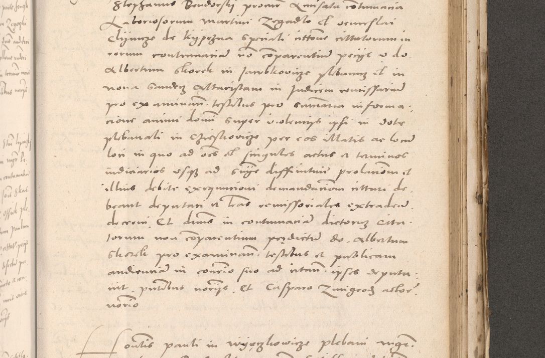 Zdjęcie nr 837 dla obiektu archiwalnego: Acta actorum causarum, sententiarum tam diffinitivarum quam interloquutoriarum, decretorum, obligationum, quietationum et constitutionum procuratorum coram reverendo domino Stanislao Schlomovski praeposito Calissiensi, archidiacono Sandecensi, canonico vicarioque in spiritualibus generali Cracocoviensi ad annum Domini millesimum quingentesimum quinquagesimum sextum, cuius indicatio quatuor decima, pontificatus sanctissimi in Christo patris domini Pauli divina providencia pape quarti anno ipsius