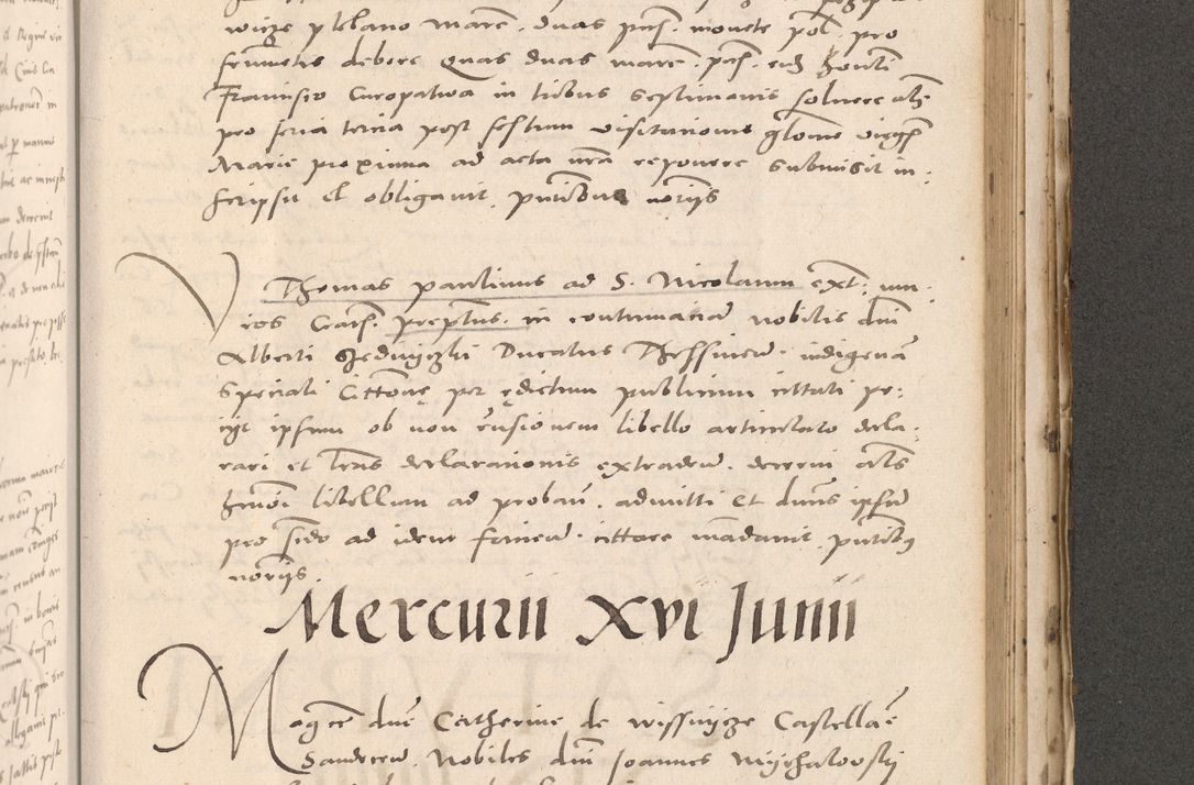 Zdjęcie nr 833 dla obiektu archiwalnego: Acta actorum causarum, sententiarum tam diffinitivarum quam interloquutoriarum, decretorum, obligationum, quietationum et constitutionum procuratorum coram reverendo domino Stanislao Schlomovski praeposito Calissiensi, archidiacono Sandecensi, canonico vicarioque in spiritualibus generali Cracocoviensi ad annum Domini millesimum quingentesimum quinquagesimum sextum, cuius indicatio quatuor decima, pontificatus sanctissimi in Christo patris domini Pauli divina providencia pape quarti anno ipsius