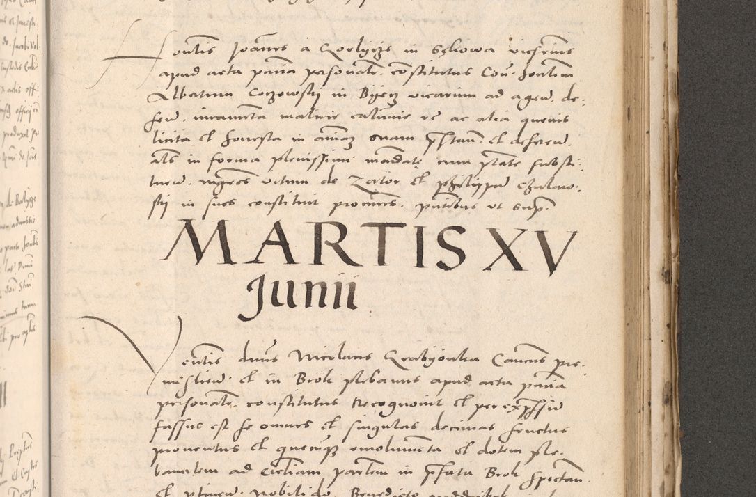 Zdjęcie nr 829 dla obiektu archiwalnego: Acta actorum causarum, sententiarum tam diffinitivarum quam interloquutoriarum, decretorum, obligationum, quietationum et constitutionum procuratorum coram reverendo domino Stanislao Schlomovski praeposito Calissiensi, archidiacono Sandecensi, canonico vicarioque in spiritualibus generali Cracocoviensi ad annum Domini millesimum quingentesimum quinquagesimum sextum, cuius indicatio quatuor decima, pontificatus sanctissimi in Christo patris domini Pauli divina providencia pape quarti anno ipsius