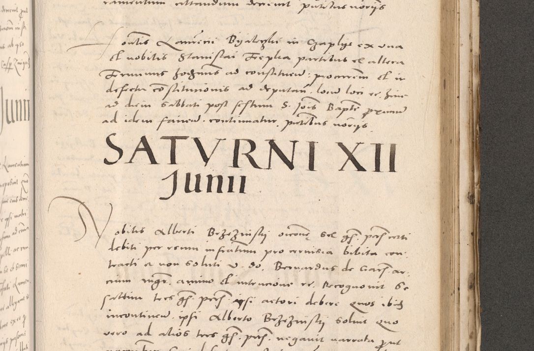 Zdjęcie nr 827 dla obiektu archiwalnego: Acta actorum causarum, sententiarum tam diffinitivarum quam interloquutoriarum, decretorum, obligationum, quietationum et constitutionum procuratorum coram reverendo domino Stanislao Schlomovski praeposito Calissiensi, archidiacono Sandecensi, canonico vicarioque in spiritualibus generali Cracocoviensi ad annum Domini millesimum quingentesimum quinquagesimum sextum, cuius indicatio quatuor decima, pontificatus sanctissimi in Christo patris domini Pauli divina providencia pape quarti anno ipsius