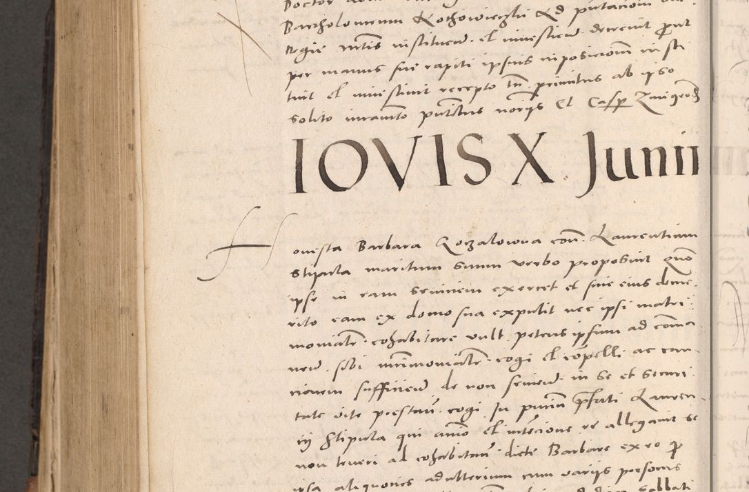 Zdjęcie nr 826 dla obiektu archiwalnego: Acta actorum causarum, sententiarum tam diffinitivarum quam interloquutoriarum, decretorum, obligationum, quietationum et constitutionum procuratorum coram reverendo domino Stanislao Schlomovski praeposito Calissiensi, archidiacono Sandecensi, canonico vicarioque in spiritualibus generali Cracocoviensi ad annum Domini millesimum quingentesimum quinquagesimum sextum, cuius indicatio quatuor decima, pontificatus sanctissimi in Christo patris domini Pauli divina providencia pape quarti anno ipsius