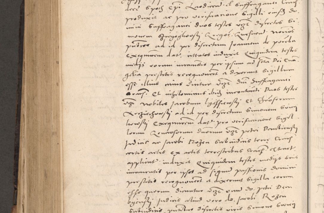 Zdjęcie nr 822 dla obiektu archiwalnego: Acta actorum causarum, sententiarum tam diffinitivarum quam interloquutoriarum, decretorum, obligationum, quietationum et constitutionum procuratorum coram reverendo domino Stanislao Schlomovski praeposito Calissiensi, archidiacono Sandecensi, canonico vicarioque in spiritualibus generali Cracocoviensi ad annum Domini millesimum quingentesimum quinquagesimum sextum, cuius indicatio quatuor decima, pontificatus sanctissimi in Christo patris domini Pauli divina providencia pape quarti anno ipsius