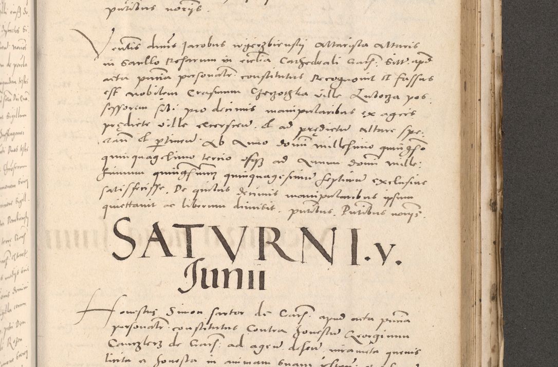 Zdjęcie nr 823 dla obiektu archiwalnego: Acta actorum causarum, sententiarum tam diffinitivarum quam interloquutoriarum, decretorum, obligationum, quietationum et constitutionum procuratorum coram reverendo domino Stanislao Schlomovski praeposito Calissiensi, archidiacono Sandecensi, canonico vicarioque in spiritualibus generali Cracocoviensi ad annum Domini millesimum quingentesimum quinquagesimum sextum, cuius indicatio quatuor decima, pontificatus sanctissimi in Christo patris domini Pauli divina providencia pape quarti anno ipsius