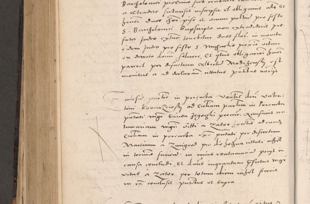 Zdjęcie nr 820 dla obiektu archiwalnego: Acta actorum causarum, sententiarum tam diffinitivarum quam interloquutoriarum, decretorum, obligationum, quietationum et constitutionum procuratorum coram reverendo domino Stanislao Schlomovski praeposito Calissiensi, archidiacono Sandecensi, canonico vicarioque in spiritualibus generali Cracocoviensi ad annum Domini millesimum quingentesimum quinquagesimum sextum, cuius indicatio quatuor decima, pontificatus sanctissimi in Christo patris domini Pauli divina providencia pape quarti anno ipsius