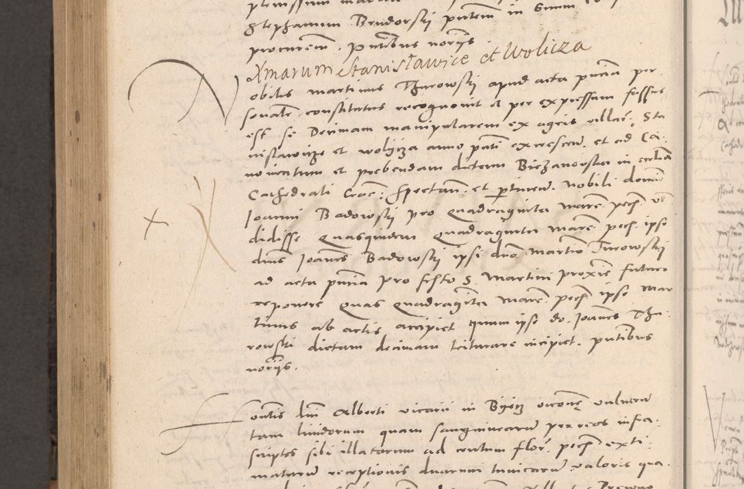 Zdjęcie nr 1014 dla obiektu archiwalnego: Acta actorum causarum, sententiarum tam diffinitivarum quam interloquutoriarum, decretorum, obligationum, quietationum et constitutionum procuratorum coram reverendo domino Stanislao Schlomovski praeposito Calissiensi, archidiacono Sandecensi, canonico vicarioque in spiritualibus generali Cracocoviensi ad annum Domini millesimum quingentesimum quinquagesimum sextum, cuius indicatio quatuor decima, pontificatus sanctissimi in Christo patris domini Pauli divina providencia pape quarti anno ipsius