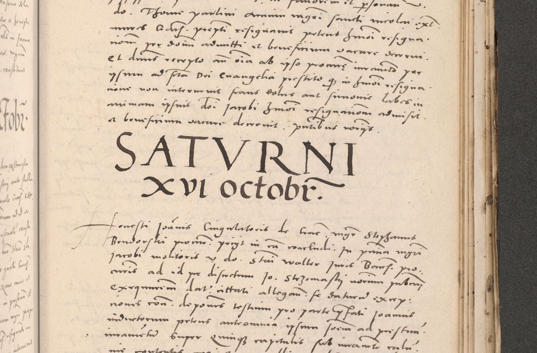 Zdjęcie nr 1013 dla obiektu archiwalnego: Acta actorum causarum, sententiarum tam diffinitivarum quam interloquutoriarum, decretorum, obligationum, quietationum et constitutionum procuratorum coram reverendo domino Stanislao Schlomovski praeposito Calissiensi, archidiacono Sandecensi, canonico vicarioque in spiritualibus generali Cracocoviensi ad annum Domini millesimum quingentesimum quinquagesimum sextum, cuius indicatio quatuor decima, pontificatus sanctissimi in Christo patris domini Pauli divina providencia pape quarti anno ipsius