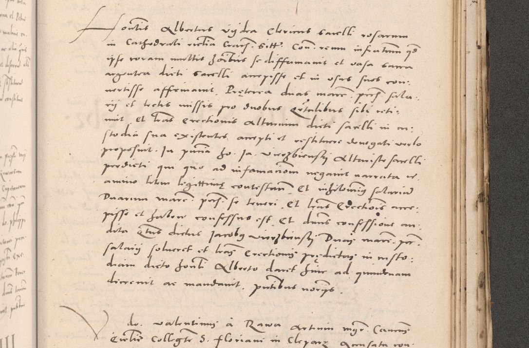 Zdjęcie nr 1011 dla obiektu archiwalnego: Acta actorum causarum, sententiarum tam diffinitivarum quam interloquutoriarum, decretorum, obligationum, quietationum et constitutionum procuratorum coram reverendo domino Stanislao Schlomovski praeposito Calissiensi, archidiacono Sandecensi, canonico vicarioque in spiritualibus generali Cracocoviensi ad annum Domini millesimum quingentesimum quinquagesimum sextum, cuius indicatio quatuor decima, pontificatus sanctissimi in Christo patris domini Pauli divina providencia pape quarti anno ipsius