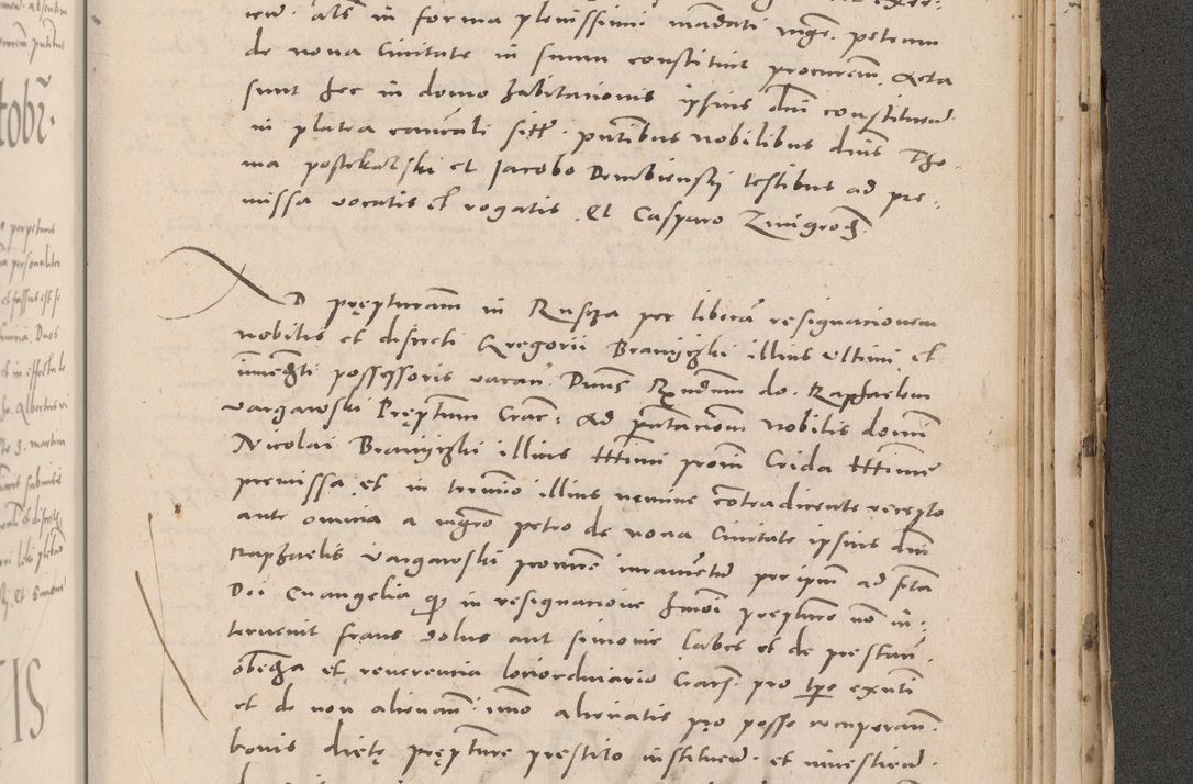 Zdjęcie nr 1009 dla obiektu archiwalnego: Acta actorum causarum, sententiarum tam diffinitivarum quam interloquutoriarum, decretorum, obligationum, quietationum et constitutionum procuratorum coram reverendo domino Stanislao Schlomovski praeposito Calissiensi, archidiacono Sandecensi, canonico vicarioque in spiritualibus generali Cracocoviensi ad annum Domini millesimum quingentesimum quinquagesimum sextum, cuius indicatio quatuor decima, pontificatus sanctissimi in Christo patris domini Pauli divina providencia pape quarti anno ipsius
