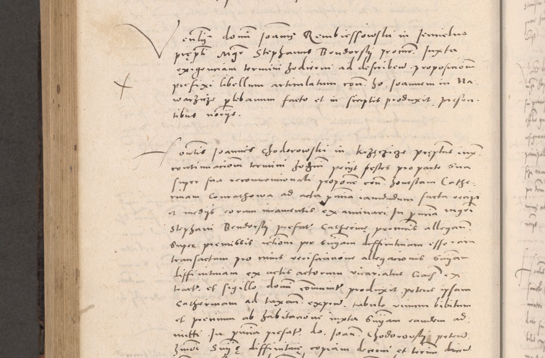 Zdjęcie nr 998 dla obiektu archiwalnego: Acta actorum causarum, sententiarum tam diffinitivarum quam interloquutoriarum, decretorum, obligationum, quietationum et constitutionum procuratorum coram reverendo domino Stanislao Schlomovski praeposito Calissiensi, archidiacono Sandecensi, canonico vicarioque in spiritualibus generali Cracocoviensi ad annum Domini millesimum quingentesimum quinquagesimum sextum, cuius indicatio quatuor decima, pontificatus sanctissimi in Christo patris domini Pauli divina providencia pape quarti anno ipsius