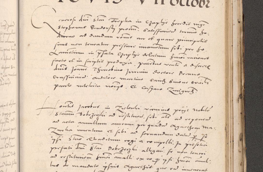 Zdjęcie nr 1001 dla obiektu archiwalnego: Acta actorum causarum, sententiarum tam diffinitivarum quam interloquutoriarum, decretorum, obligationum, quietationum et constitutionum procuratorum coram reverendo domino Stanislao Schlomovski praeposito Calissiensi, archidiacono Sandecensi, canonico vicarioque in spiritualibus generali Cracocoviensi ad annum Domini millesimum quingentesimum quinquagesimum sextum, cuius indicatio quatuor decima, pontificatus sanctissimi in Christo patris domini Pauli divina providencia pape quarti anno ipsius
