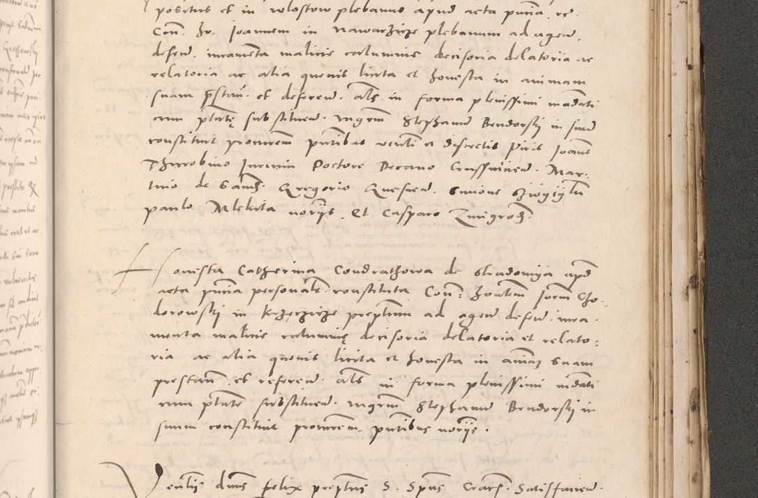 Zdjęcie nr 997 dla obiektu archiwalnego: Acta actorum causarum, sententiarum tam diffinitivarum quam interloquutoriarum, decretorum, obligationum, quietationum et constitutionum procuratorum coram reverendo domino Stanislao Schlomovski praeposito Calissiensi, archidiacono Sandecensi, canonico vicarioque in spiritualibus generali Cracocoviensi ad annum Domini millesimum quingentesimum quinquagesimum sextum, cuius indicatio quatuor decima, pontificatus sanctissimi in Christo patris domini Pauli divina providencia pape quarti anno ipsius