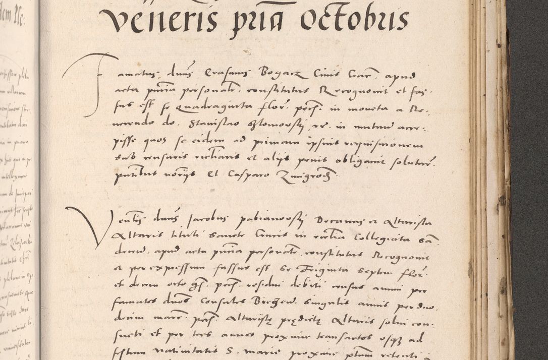 Zdjęcie nr 993 dla obiektu archiwalnego: Acta actorum causarum, sententiarum tam diffinitivarum quam interloquutoriarum, decretorum, obligationum, quietationum et constitutionum procuratorum coram reverendo domino Stanislao Schlomovski praeposito Calissiensi, archidiacono Sandecensi, canonico vicarioque in spiritualibus generali Cracocoviensi ad annum Domini millesimum quingentesimum quinquagesimum sextum, cuius indicatio quatuor decima, pontificatus sanctissimi in Christo patris domini Pauli divina providencia pape quarti anno ipsius