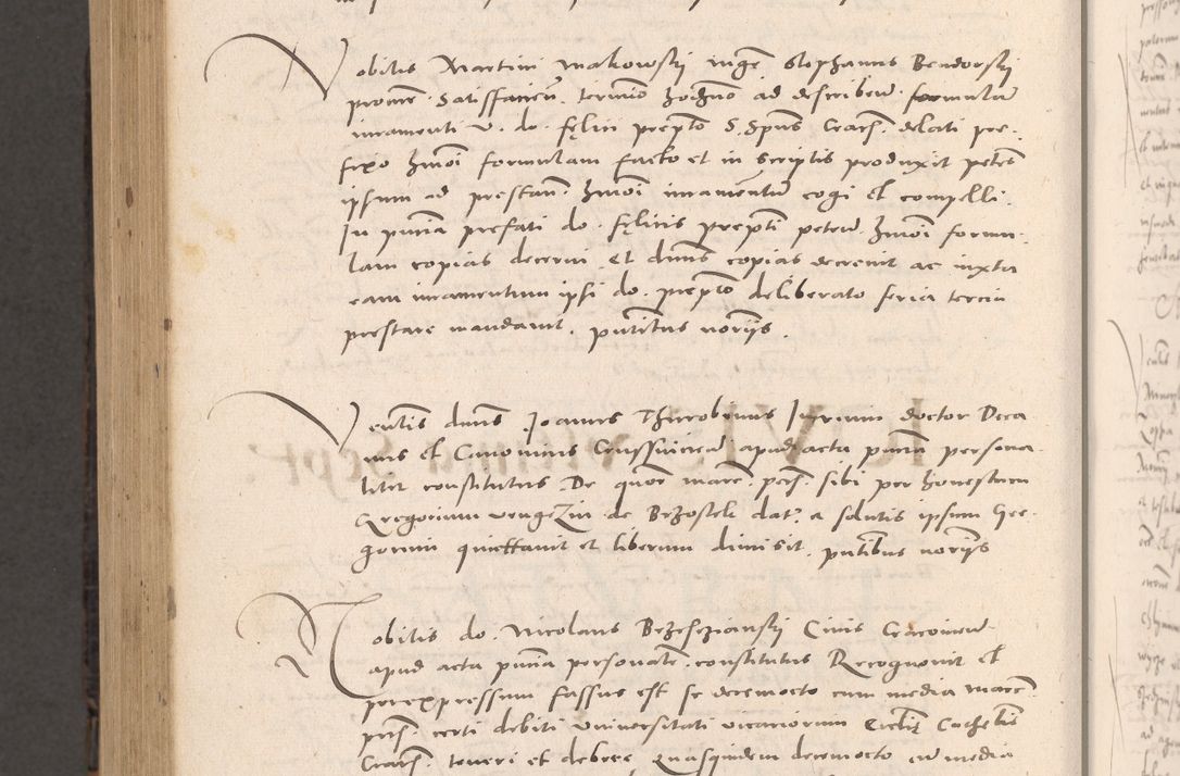Zdjęcie nr 988 dla obiektu archiwalnego: Acta actorum causarum, sententiarum tam diffinitivarum quam interloquutoriarum, decretorum, obligationum, quietationum et constitutionum procuratorum coram reverendo domino Stanislao Schlomovski praeposito Calissiensi, archidiacono Sandecensi, canonico vicarioque in spiritualibus generali Cracocoviensi ad annum Domini millesimum quingentesimum quinquagesimum sextum, cuius indicatio quatuor decima, pontificatus sanctissimi in Christo patris domini Pauli divina providencia pape quarti anno ipsius