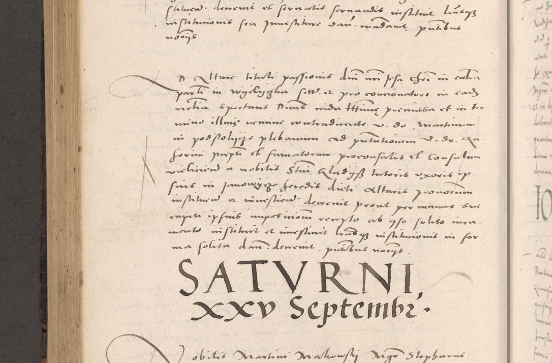 Zdjęcie nr 986 dla obiektu archiwalnego: Acta actorum causarum, sententiarum tam diffinitivarum quam interloquutoriarum, decretorum, obligationum, quietationum et constitutionum procuratorum coram reverendo domino Stanislao Schlomovski praeposito Calissiensi, archidiacono Sandecensi, canonico vicarioque in spiritualibus generali Cracocoviensi ad annum Domini millesimum quingentesimum quinquagesimum sextum, cuius indicatio quatuor decima, pontificatus sanctissimi in Christo patris domini Pauli divina providencia pape quarti anno ipsius