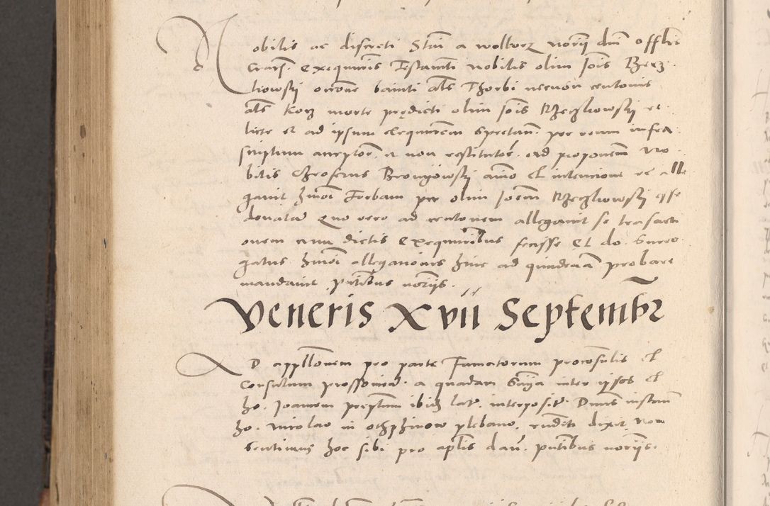 Zdjęcie nr 974 dla obiektu archiwalnego: Acta actorum causarum, sententiarum tam diffinitivarum quam interloquutoriarum, decretorum, obligationum, quietationum et constitutionum procuratorum coram reverendo domino Stanislao Schlomovski praeposito Calissiensi, archidiacono Sandecensi, canonico vicarioque in spiritualibus generali Cracocoviensi ad annum Domini millesimum quingentesimum quinquagesimum sextum, cuius indicatio quatuor decima, pontificatus sanctissimi in Christo patris domini Pauli divina providencia pape quarti anno ipsius