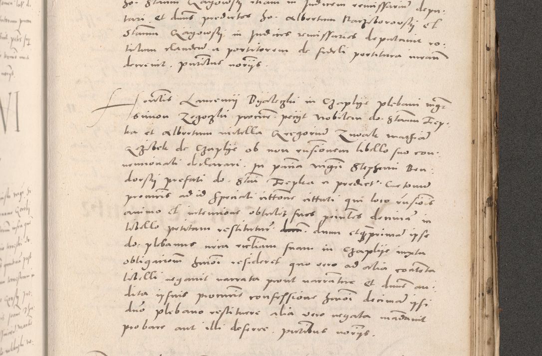Zdjęcie nr 973 dla obiektu archiwalnego: Acta actorum causarum, sententiarum tam diffinitivarum quam interloquutoriarum, decretorum, obligationum, quietationum et constitutionum procuratorum coram reverendo domino Stanislao Schlomovski praeposito Calissiensi, archidiacono Sandecensi, canonico vicarioque in spiritualibus generali Cracocoviensi ad annum Domini millesimum quingentesimum quinquagesimum sextum, cuius indicatio quatuor decima, pontificatus sanctissimi in Christo patris domini Pauli divina providencia pape quarti anno ipsius