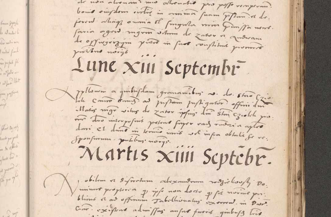 Zdjęcie nr 971 dla obiektu archiwalnego: Acta actorum causarum, sententiarum tam diffinitivarum quam interloquutoriarum, decretorum, obligationum, quietationum et constitutionum procuratorum coram reverendo domino Stanislao Schlomovski praeposito Calissiensi, archidiacono Sandecensi, canonico vicarioque in spiritualibus generali Cracocoviensi ad annum Domini millesimum quingentesimum quinquagesimum sextum, cuius indicatio quatuor decima, pontificatus sanctissimi in Christo patris domini Pauli divina providencia pape quarti anno ipsius
