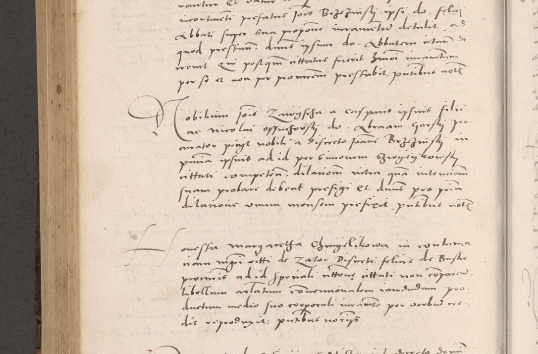 Zdjęcie nr 950 dla obiektu archiwalnego: Acta actorum causarum, sententiarum tam diffinitivarum quam interloquutoriarum, decretorum, obligationum, quietationum et constitutionum procuratorum coram reverendo domino Stanislao Schlomovski praeposito Calissiensi, archidiacono Sandecensi, canonico vicarioque in spiritualibus generali Cracocoviensi ad annum Domini millesimum quingentesimum quinquagesimum sextum, cuius indicatio quatuor decima, pontificatus sanctissimi in Christo patris domini Pauli divina providencia pape quarti anno ipsius