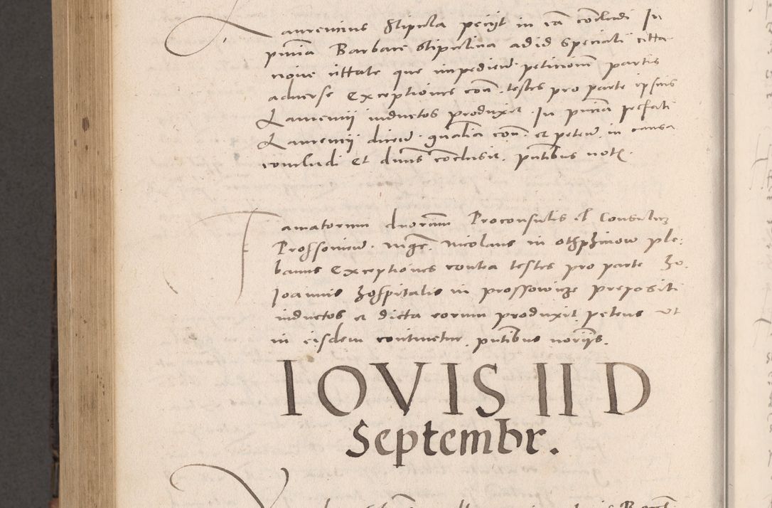 Zdjęcie nr 948 dla obiektu archiwalnego: Acta actorum causarum, sententiarum tam diffinitivarum quam interloquutoriarum, decretorum, obligationum, quietationum et constitutionum procuratorum coram reverendo domino Stanislao Schlomovski praeposito Calissiensi, archidiacono Sandecensi, canonico vicarioque in spiritualibus generali Cracocoviensi ad annum Domini millesimum quingentesimum quinquagesimum sextum, cuius indicatio quatuor decima, pontificatus sanctissimi in Christo patris domini Pauli divina providencia pape quarti anno ipsius